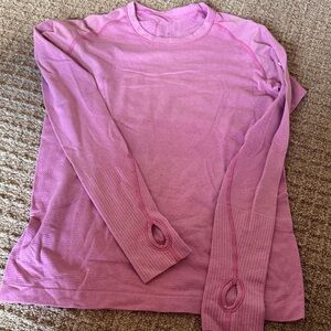 Lululemon Athletica Pink shiftly long sleeve